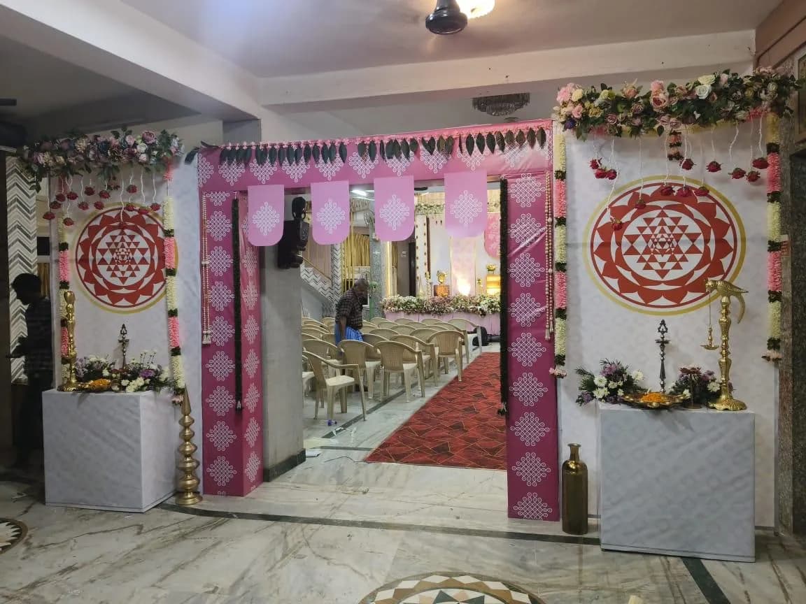 Wedding decor setup